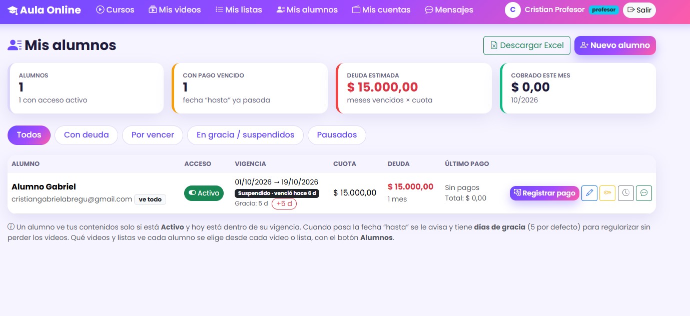 Foto de profesor de una plataforma educativa desarrollada por Ayuda Digital
